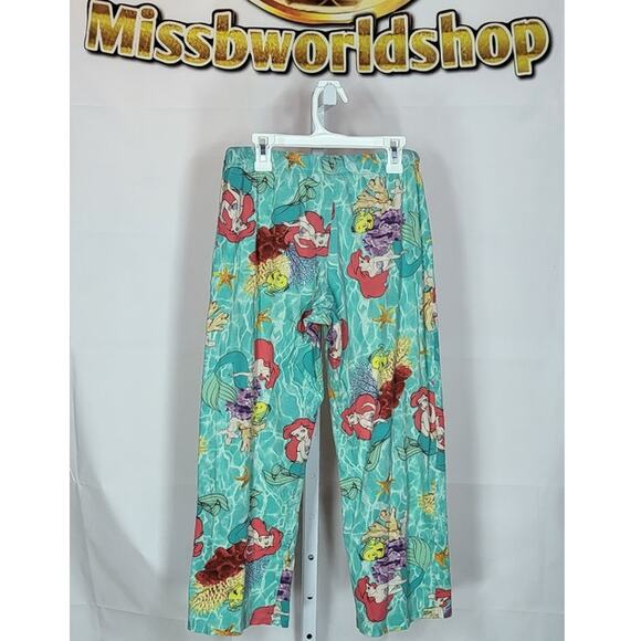 Disney Little Mermaid Green Capri Pajama Pants - Size S (4–6) - Picture 3 of 5